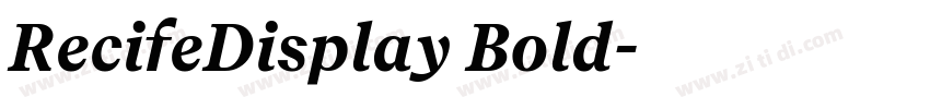 RecifeDisplay Bold字体转换